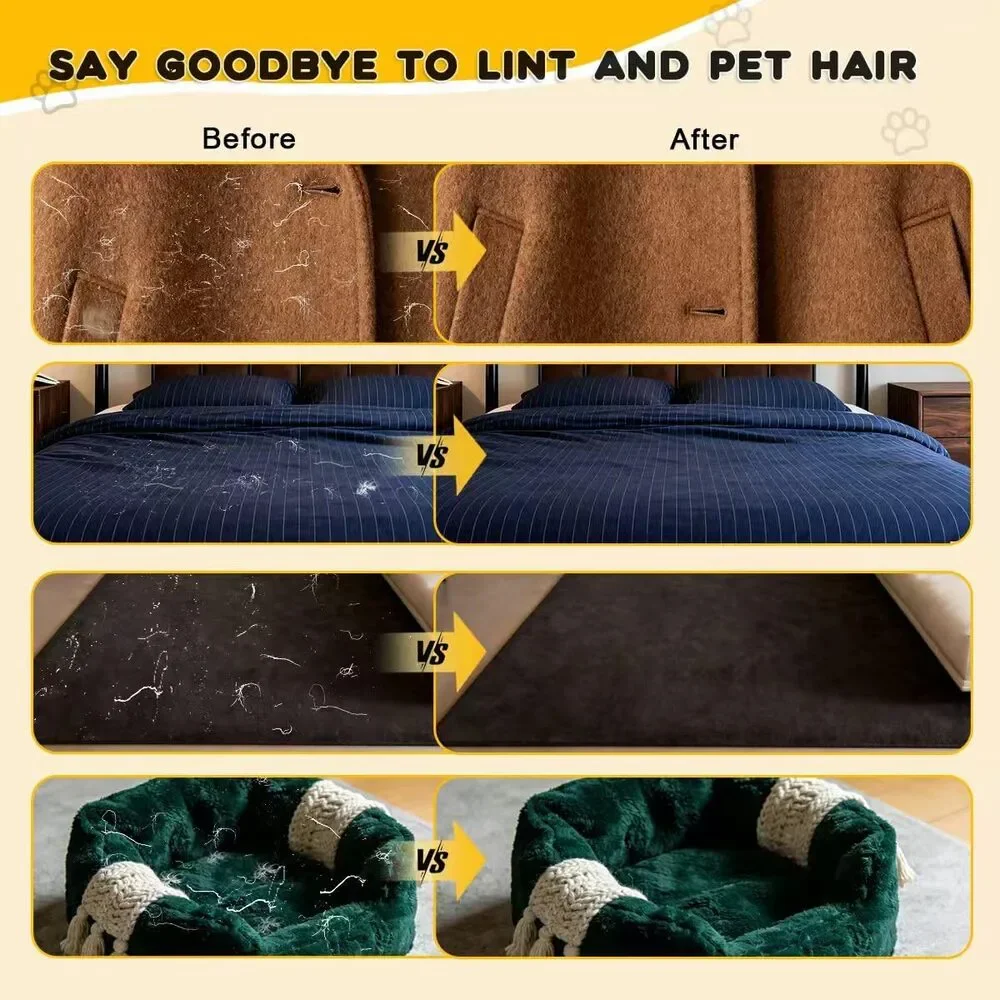 Electrostatic Pet Hair Removal Gloves: Quick Wiping - Reusable & Washable 1pcs